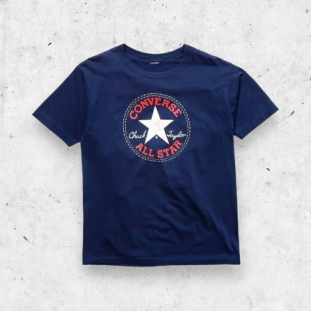 Vtg 80s Converse All Star Logo Shirt, Chuck Taylor, Single Stitch USA, Thin, M